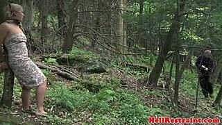 Restrained Submissive with Big Tits Punished by Maledom in Garage. Bound for Water Bondage and Vibrator Fingering