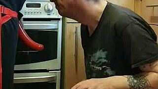 Pegging my boyfriend's ass in the kitchen, public cornfield, and bathroom! Taking ass to mouth thrills in part 1.