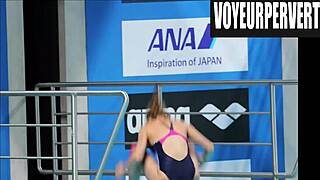 Womens High Diving Voyeur Captures Young 18+ Candid Legs And Bikini Ass!