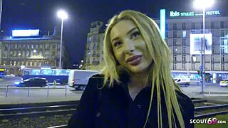 German Scout Hooks Up with Teen Student Marilyn for Her First Anal After Wild Party!