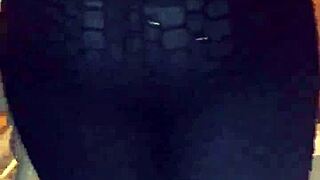 This big booty wife starts dancing around the room. She shakes her ass wildly for fun.