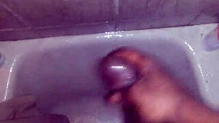 jerking my dick in shower