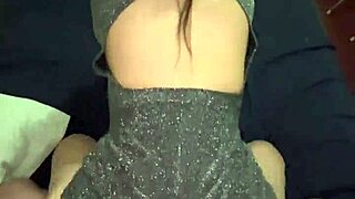 Beautiful Big Ass In Sparkly Party Dress