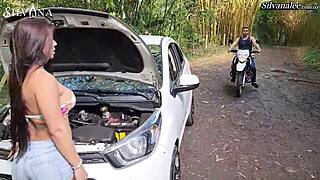 Silvanalee seduces inexperienced boy to fuck hard at her house