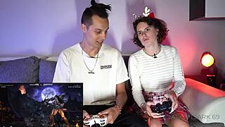 Strip game on PS4 turns into big cock teacher-student monster action?