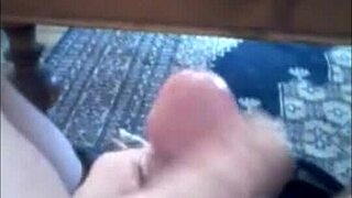 Cuming twice in one shot from solo masturbation with my european cock