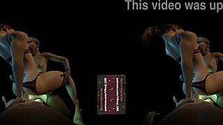 VReal 18K DP Double Penetration With Glowing Strapon And Orgasm - FFM Threesome Lesbian Glow Menage - Starring Alexa Bliss Harley Quinn