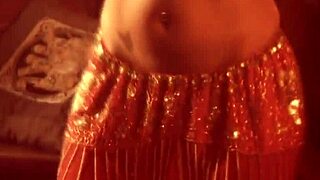 Look at this lovely brunette gracefully dancing and stripping off clothes in solo.