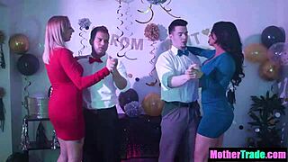 Stepmoms Prepare Stepsons For Prom Night Taboo Foursome Sex With Milf Mature Blowjob Hardcore Group Pussy