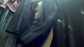 Russian girl with big boobs and nipples changes clothes in dressing room!