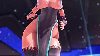 hatsune miku keeps dancing with big ass and big tits moves