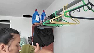 Overwhelmed By My Colombian Roomie's Big Ass In Her First Creampie Moment