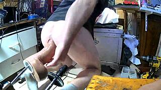 Solo performer explores detailed assplay with close-up views and teasing movements.