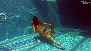 hey, check out canadian milf heidi splashing around in the pool?