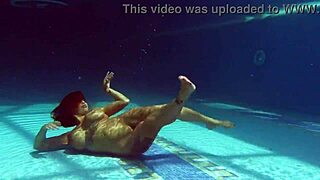 hey, check out canadian milf heidi splashing around in the pool?