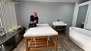 i give a happy ending massage to this curvy latina with huge tits ending in delicious creampie