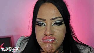 Busty inked Ashley Cumstar gets roughly fucked with ass fisting piss drinking and spewing leading to vaginal creampie in wild anal session