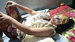 Ramu naukar fucks desi malkin in tight ass. Brutal anal quickie causes pain during indian sex.