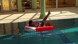 hey, check out canadian milf heidi splashing around in the pool?