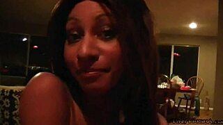 tiny trisha strips down teasing with small tits before getting fucked hard in missionary by black guy