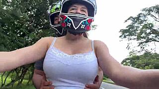 My Stepmom Picks Me Up After University in Suggestive Outdoor Encounter