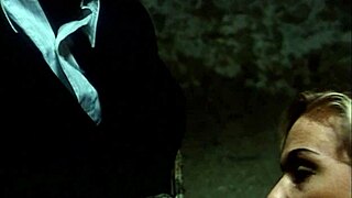 Kelly Trump performs detailed blowjob ending with cumshot directly in her mouth