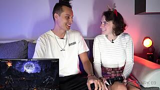 Strip game on PS4 turns into big cock teacher-student monster action?