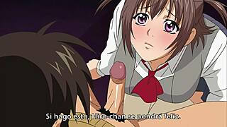 Hentai de amigas compartiendo hombre features friends sharing a man in anime style