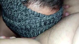 Before sleeping my stepfather makes me have rich orgasms shuddering with pleasure in bed