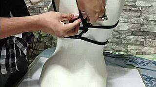i'm sharing a peruvian tutorial on safely tying breasts in bdsm style