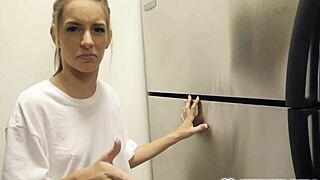 Kimmy Granger Caught Stebro Jerking Off to Her with Big Cock