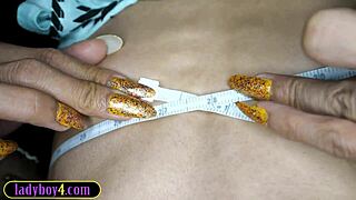 In this tale, hung ASIAN LADYBOY takes big dildo then monster cock bareback in petite ass.