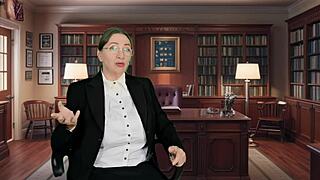 Will This Hypnotized Busty Mature MILF Principal Fall For The Bully's Secret Weapon In Role-Play?