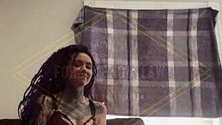 Latina with Purple Dreadlocks Takes Mean Dick from Black Master in Rough Domination