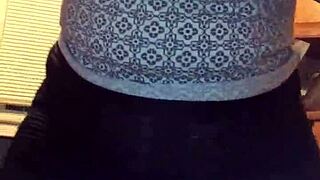 This big booty wife starts dancing around the room. She shakes her ass wildly for fun.