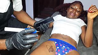 Client demands big dick fuck after ass and pussy tattoo