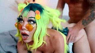 duo got her deep throat tight pussy and huge titties fucked - cosplay - little 18+ puck