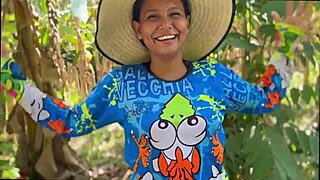 my innocent peasant girlfriend gets a wild massage in exchange for some chickens