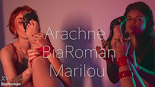 Marilou's feet get licked