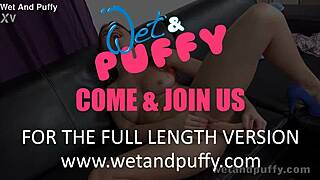 Redhead's shaved pussy pumps to orgasm in heels