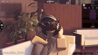 sexy elf fucks doggystyle creampie sauna game part 3~