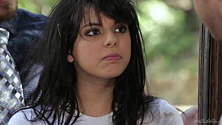 gina valentina deepthroats roughly in wild woods fetish