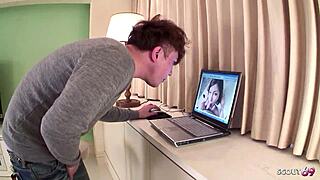 japanese stepmom catches boy porn watching first creampie uncensored