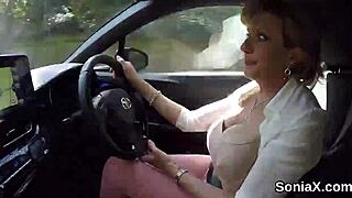 unfaithful british milf sonia flashes huge hooters