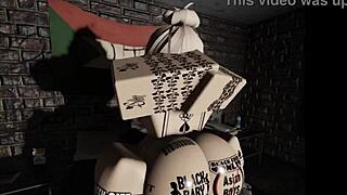 Roblox slut bounces cowgirl on thick cock begging for more