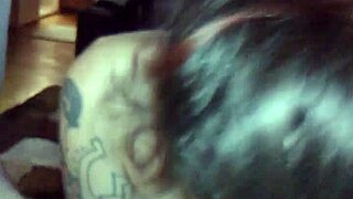 pregnant amateur gags deep on my thick uncut 8-inch cock pov