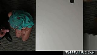 Police catch petite hijab arab teen 18+ STEALING in uniform hardcore!