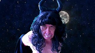 Agarabas rides olpr's monster cock in halloween outdoor anal