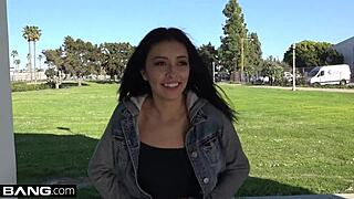 kara faux oiled nude flashing small tits before creampie