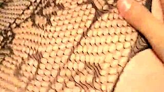 curvy latina bbw bends over doggystyle in lingerie for closeup cumshot pov